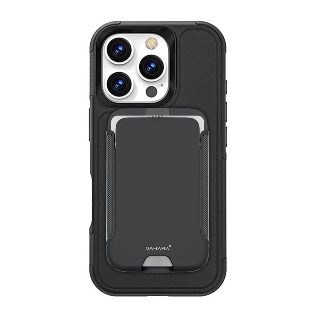iPhone 16 Pro Rugged Wallet Case with Kickstand - MagSafe, Card Holder | Raider Series