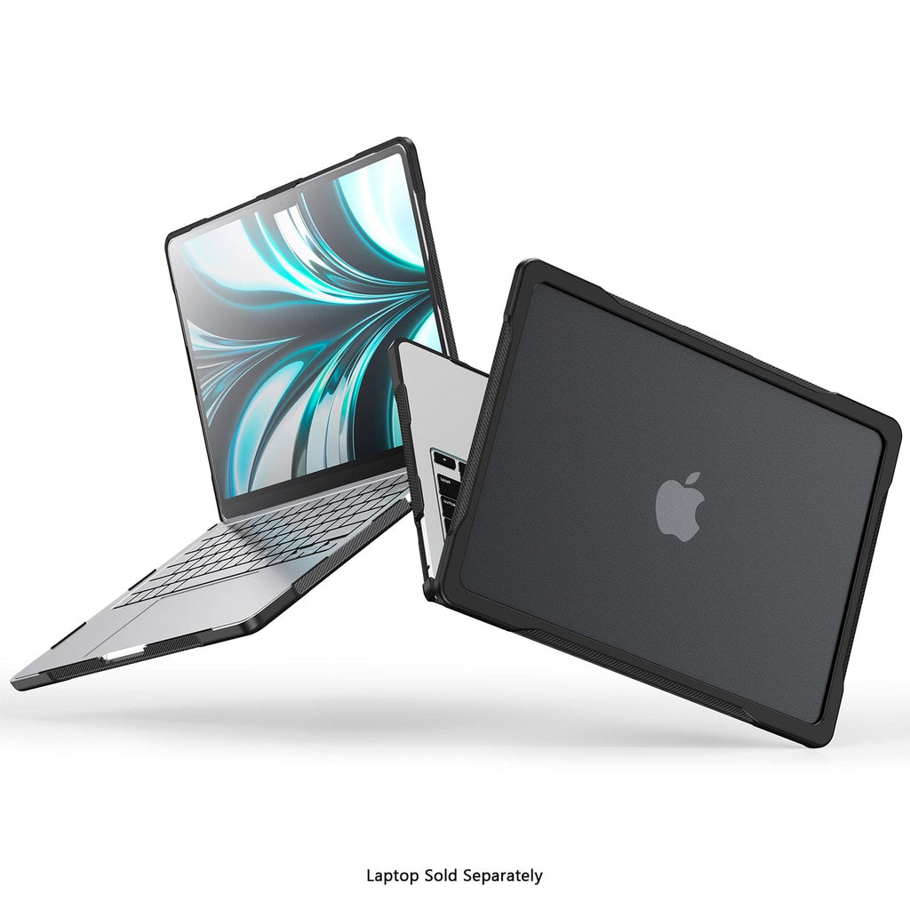 MacBook Air 15" (M3 - M5) Clear/Black Case – Shock-Absorbing Corners | Raider Series