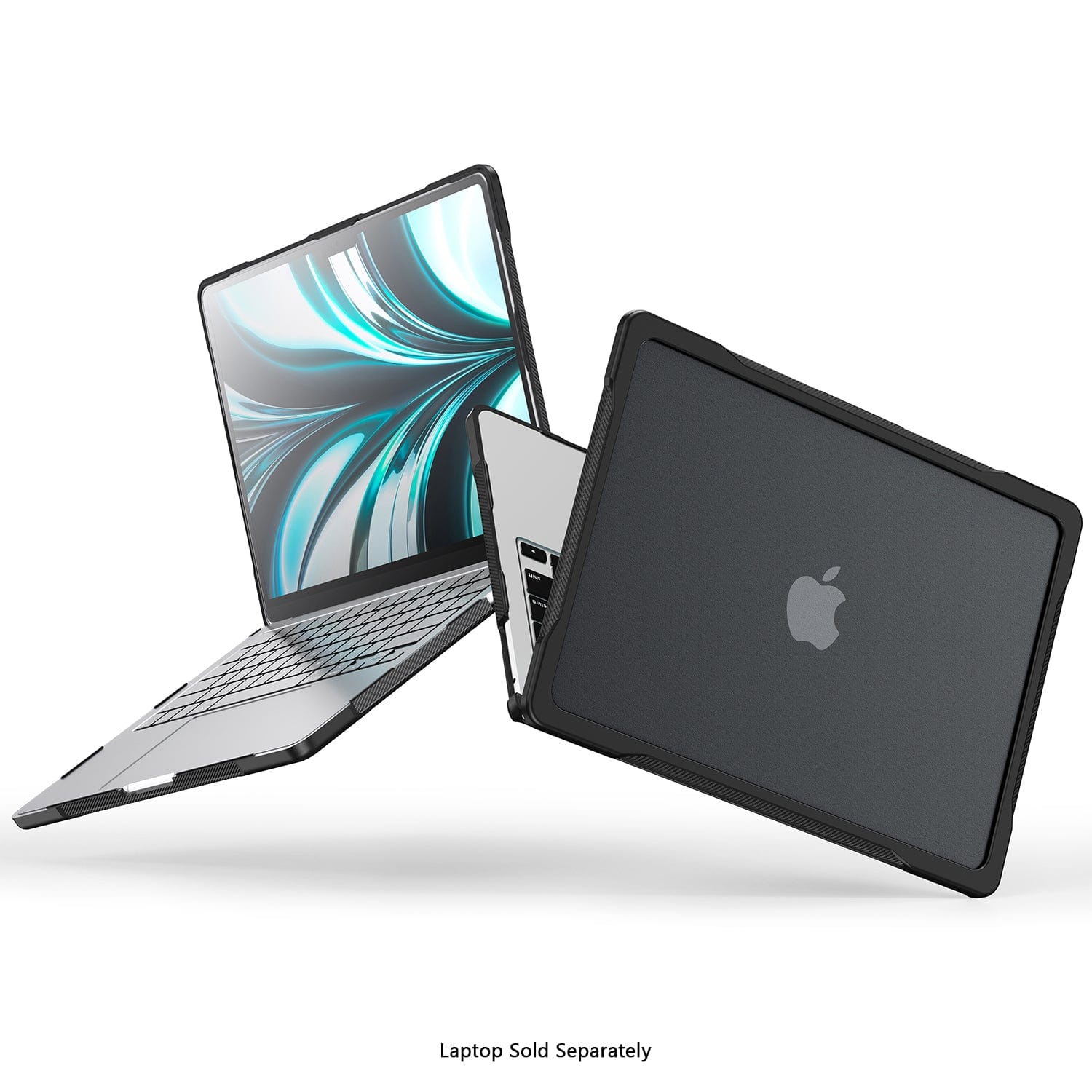 MacBook Air 15" (M3 - M5) Clear/Black Case – Shock-Absorbing Corners | Raider Series