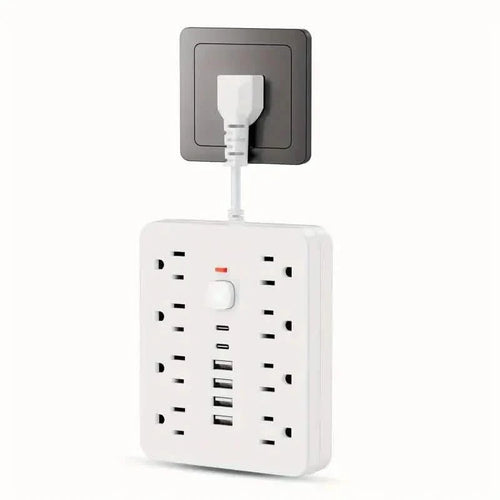 14-in-1 Power Strip With 4 USB Outlets, 2 Type-C Outlet and 8 AC Socket Outlets