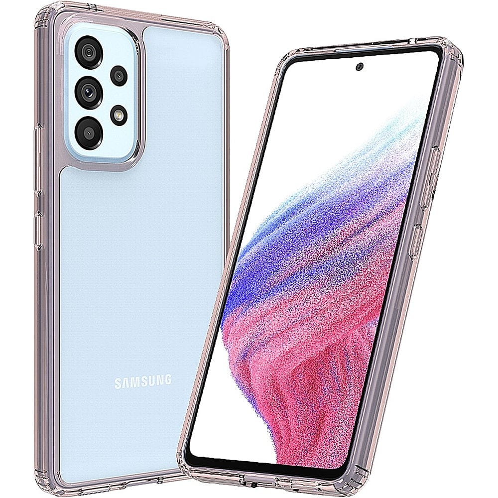 Hybrid-Flex Hard Shell Case for Samsung Galaxy A53 5G - Clear/Rose Gold