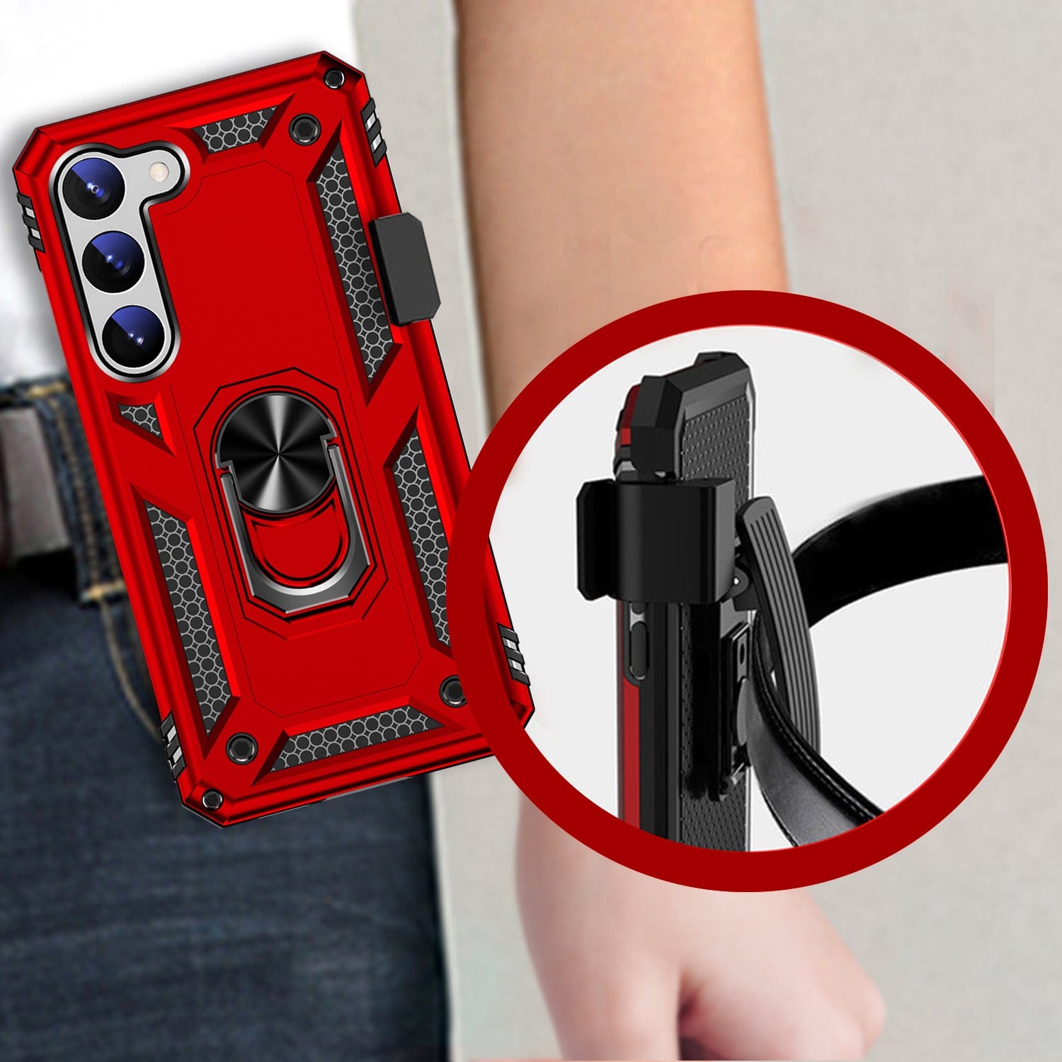 Raider Series Kickstand Case with Belt Clip - Samsung Galaxy S23+