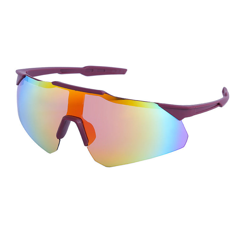 Colorful Cycling Sunglasses For Women With Advanced Sense Of Ins One-Piece Lenses For Outdoor Sports Sunglasses For Men