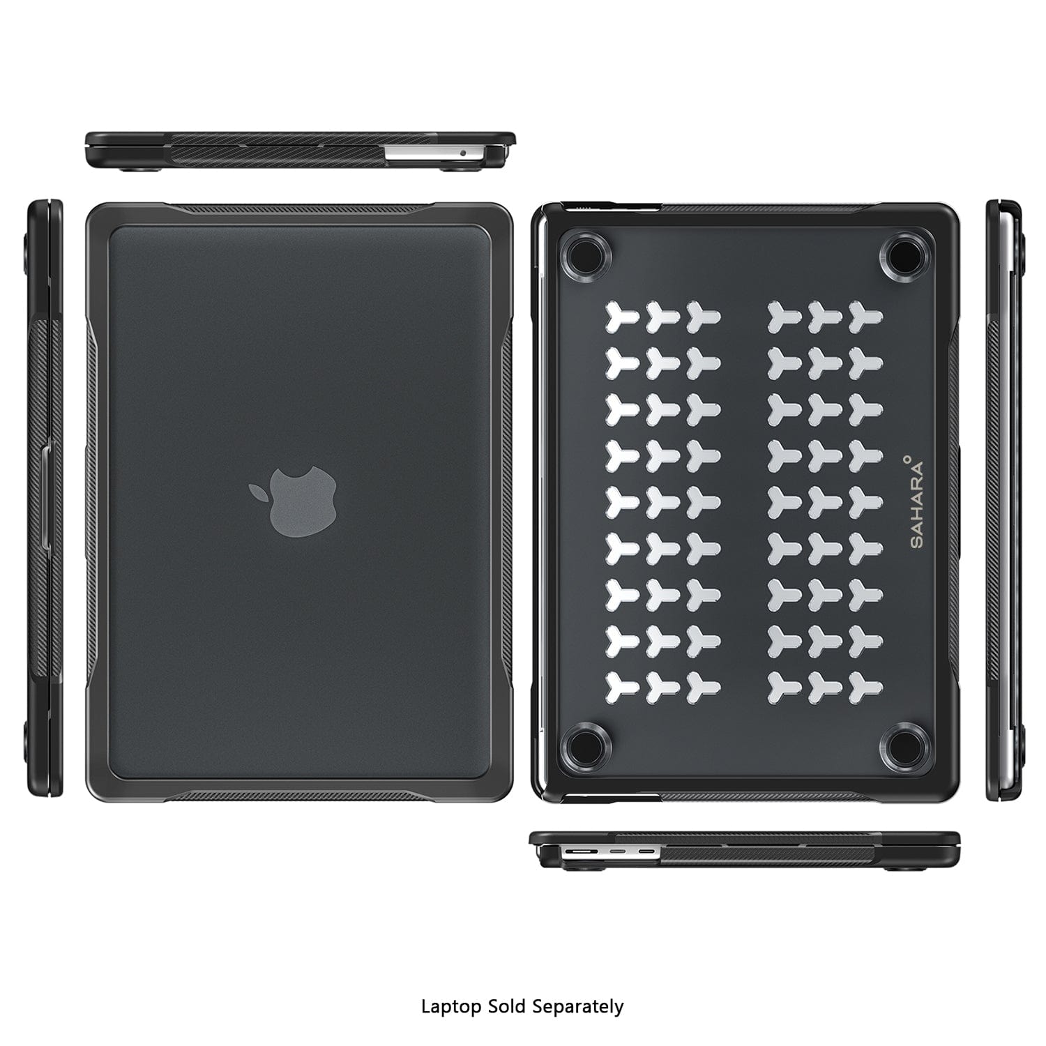 MacBook Pro 14-Inch (M1–M5, M5 Pro/M5 Max) Clear/Black Case - Shock-Absorbing Corners | Raider Series