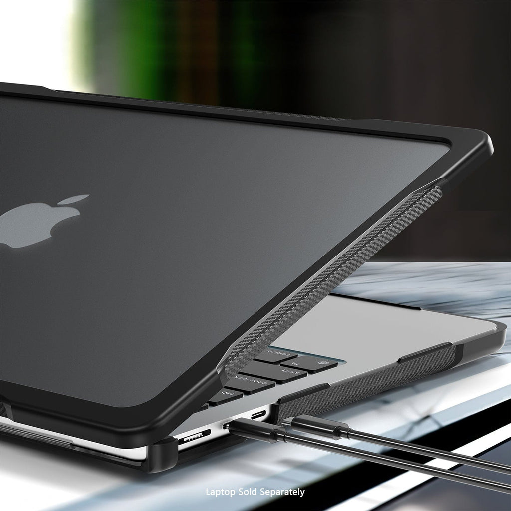 MacBook Air 15" (M3 - M5) Clear/Black Case – Shock-Absorbing Corners | Raider Series