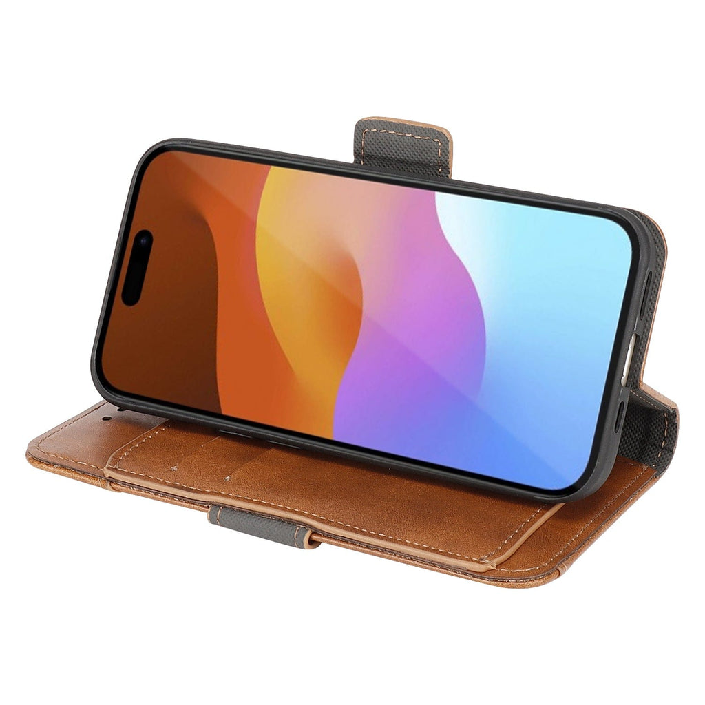 iPhone 15 Leather Wallet Case with MagSafe - Card Holder | Indy Series