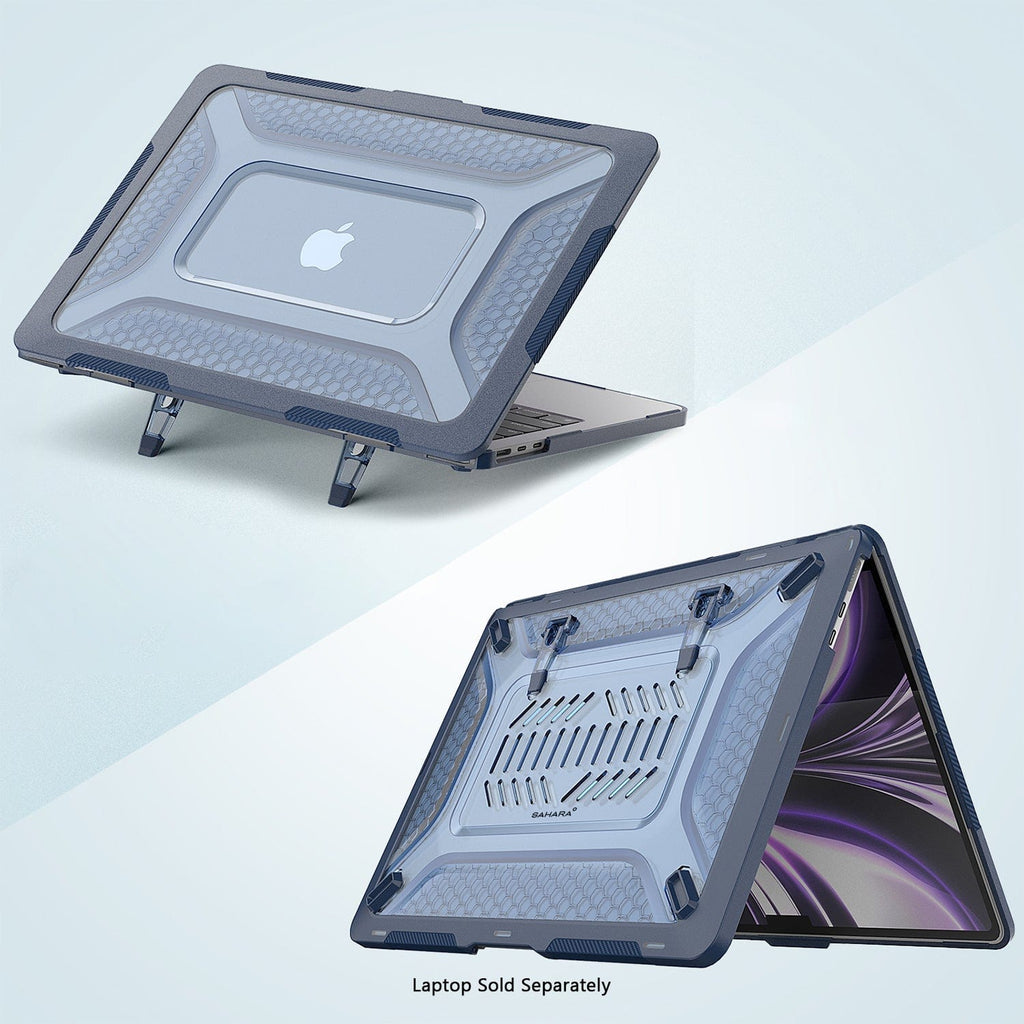 MacBook Air 13.6-inch (M3-M5) with Adjustable Stand Case - Shock-Absorbing | Raider Ultra-Duty Series
