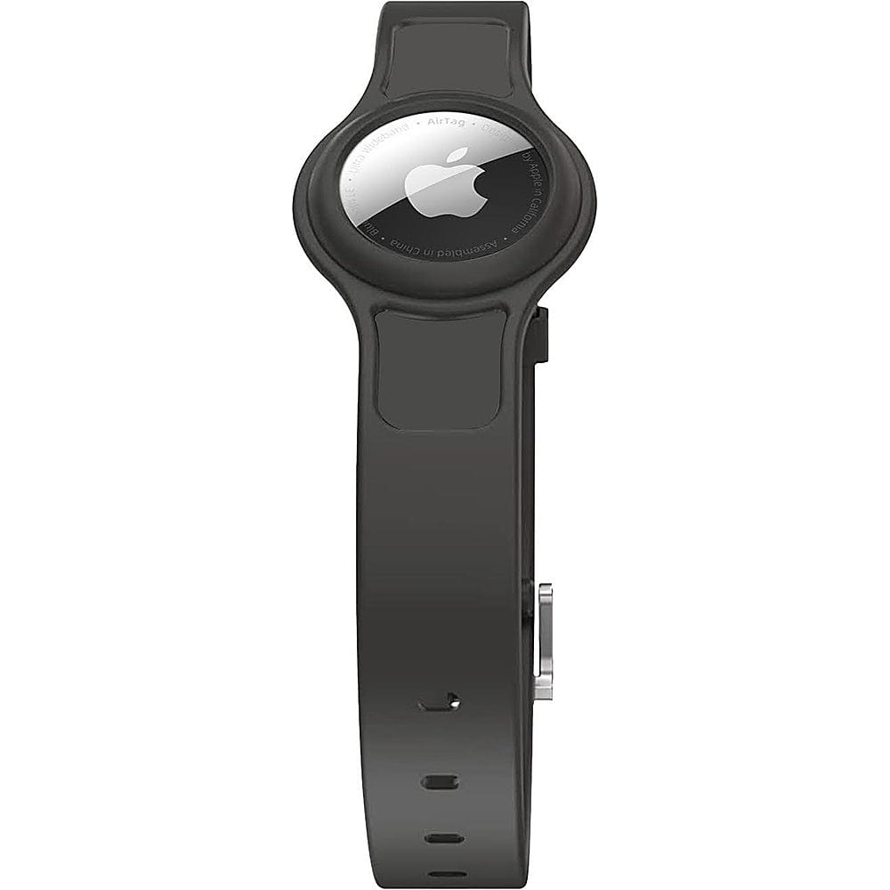 Adjustable Black Silicone Dog Collar for Small to Medium Size Dogs (2-Pack) - Apple AirTag