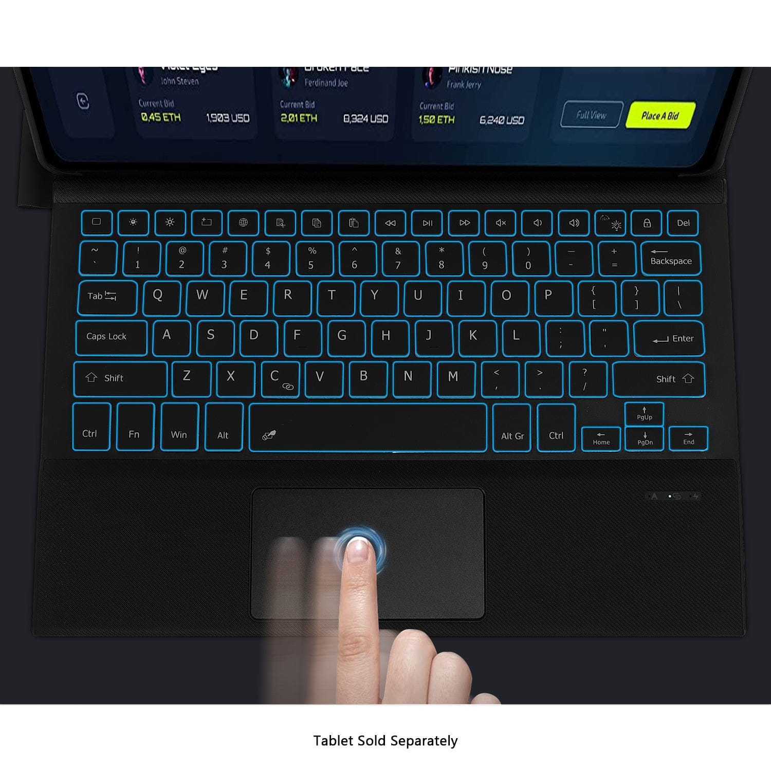 Microsoft Surface Pro 12-inch Keyboard Case - Backlit Trackpad | Navigate Series