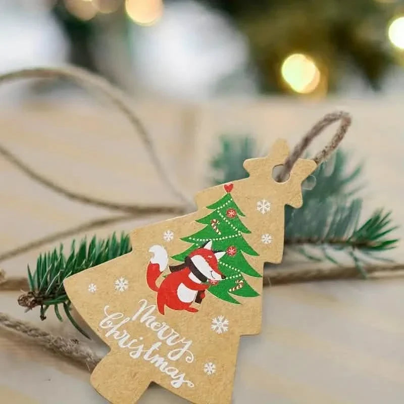 50-Pieces: Christmas Gift Box Decoration Tag