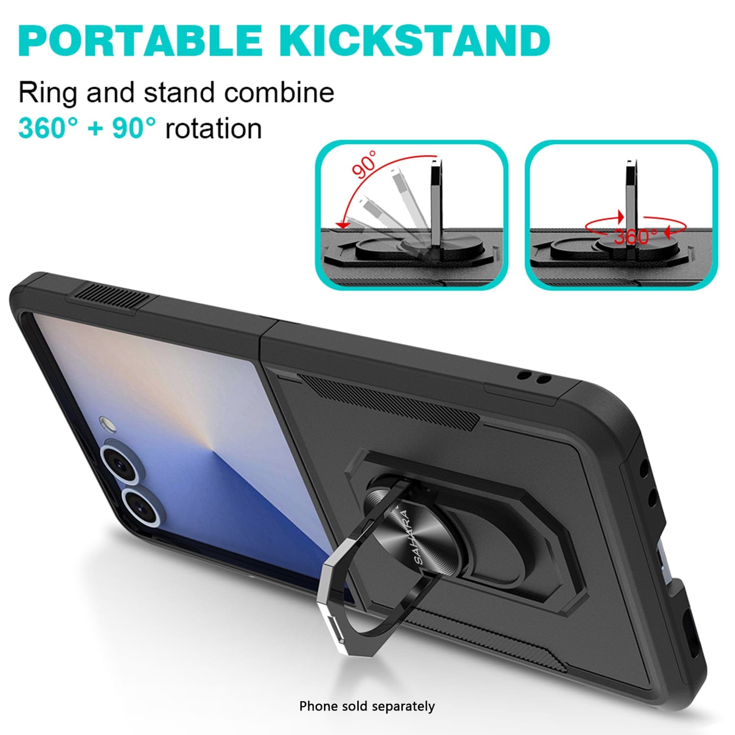 Samsung Galaxy Z Flip7 Case - Heavy-Duty, Kickstand Anti-Slip Design | Raider Series