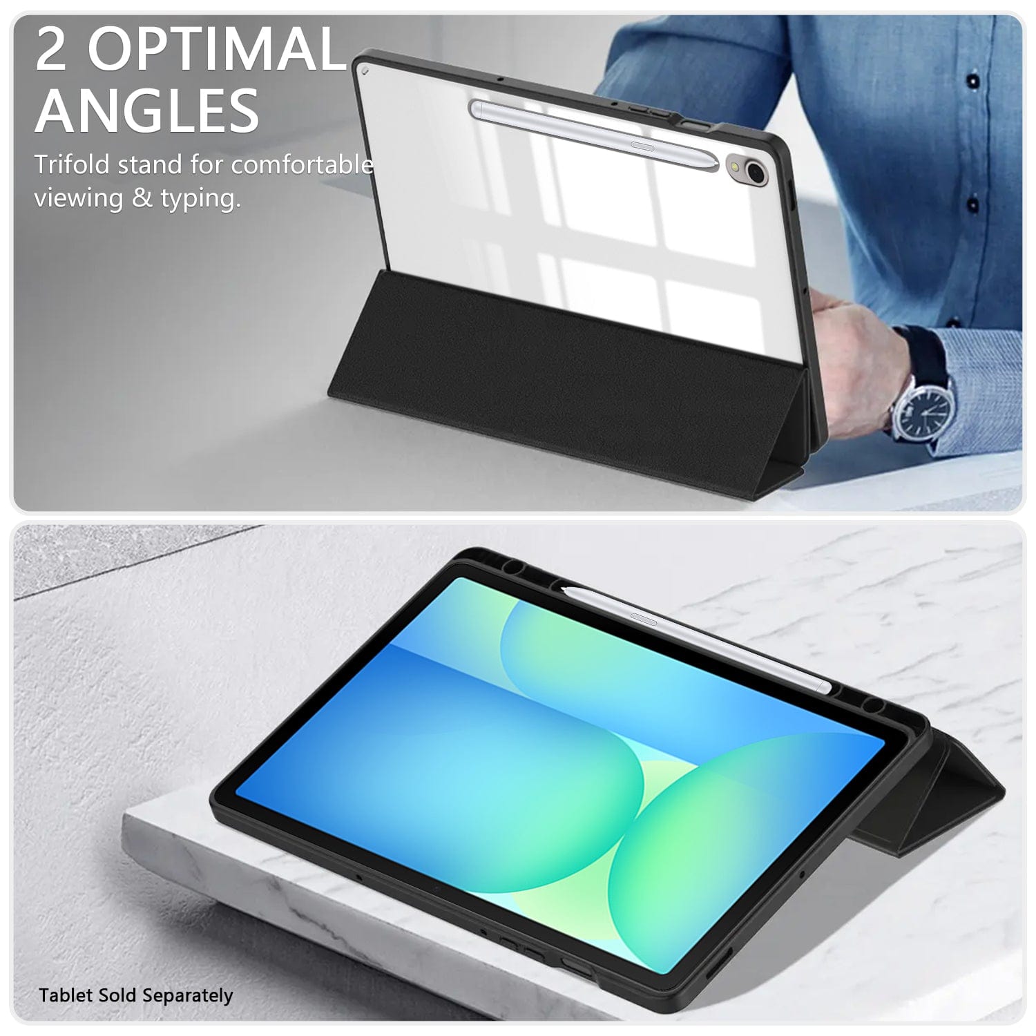 Samsung Galaxy Tab S10 FE Folio Case - Durable Lightweight Ergonomic Design | Venture Series