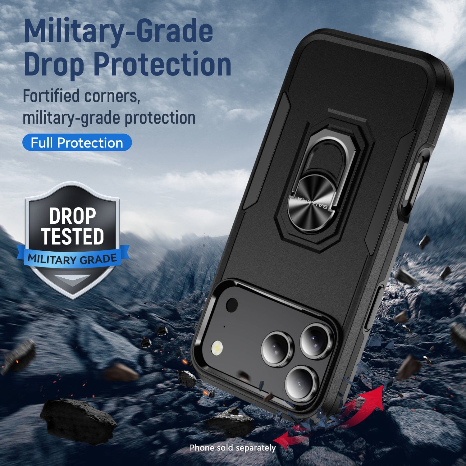 iPhone 17 Pro Case - Heavy-Duty Kickstand, Military-Grade, Anti-Slip | Raider Series