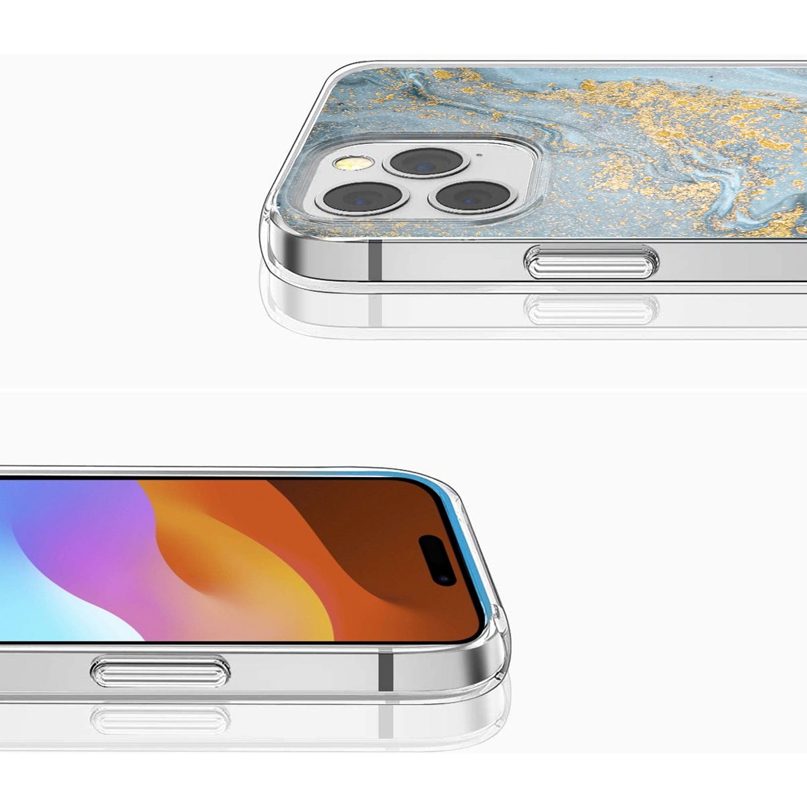 iPhone 15 Pro Max Blue Marble Case - Elegant Protection | Inspire Series