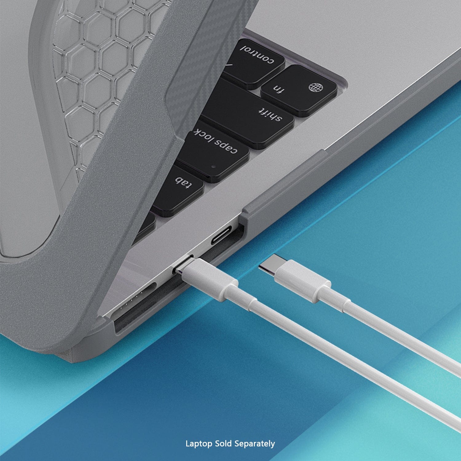 MacBook Air 13.6-inch (M3-M5) with Adjustable Stand Case - Shock-Absorbing | Raider Ultra-Duty Series