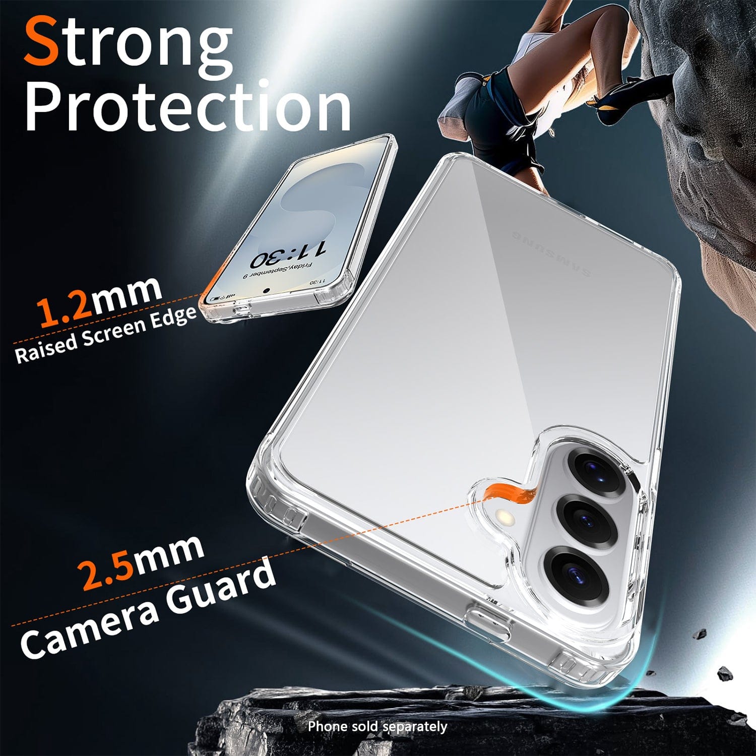 Samsung Galaxy S26+ Clear Case - Anti-Slip Grip | Venture Series