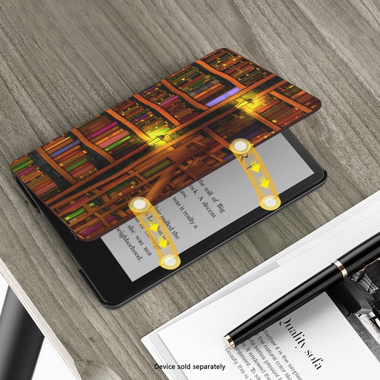 Amazon Kindle Paperwhite (2024) and Colorsoft Case - Folio, Vegan Leather | Venture Series