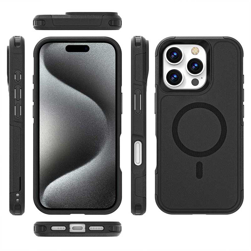 iPhone 16 Pro Max Rugged Wallet Case with Kickstand - MagSafe, Card Holder | Raider Series