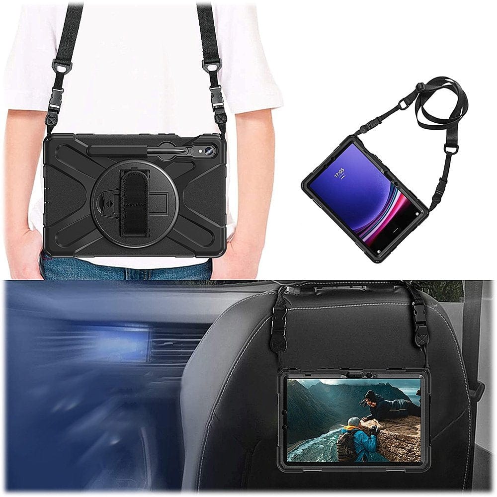 Raider X Series Heavy Duty Hand Strap Case - Galaxy Tab S10 Lite (2025), S10 FE, Tab S8, Tab S9, and Tab S9 FE