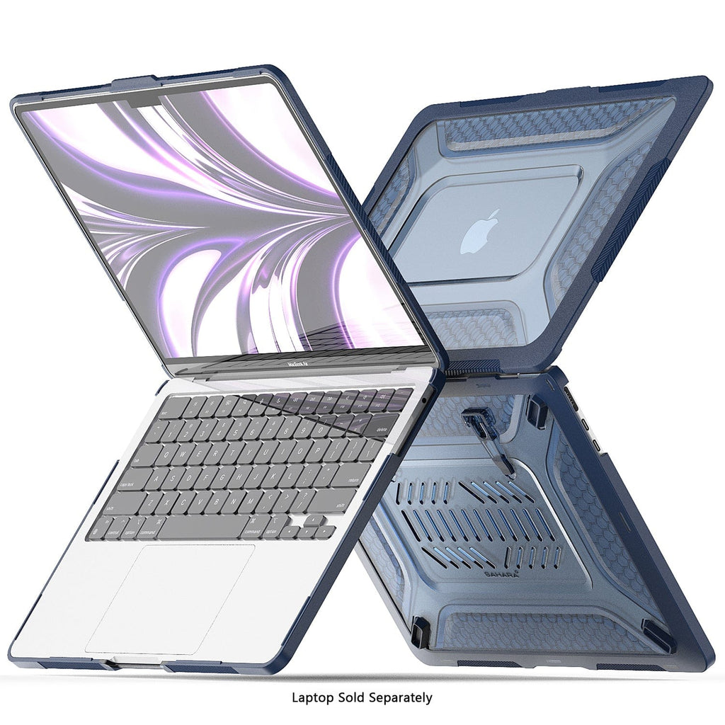 MacBook Air 13.6-inch (M3-M5) with Adjustable Stand Case - Shock-Absorbing | Raider Ultra-Duty Series