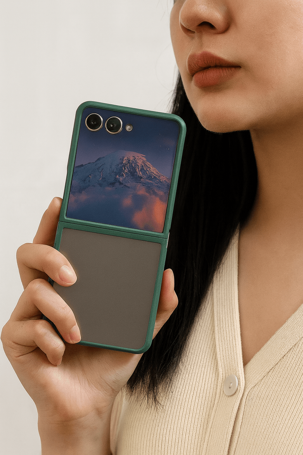 Samsung Galaxy Z Flip7 Semi Transparent Case - Anti-Slip Grip, Slim Design | Venture Series