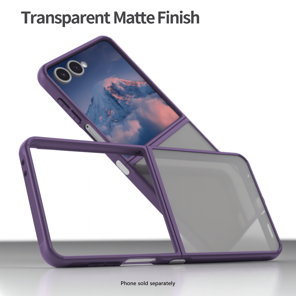 Samsung Galaxy Z Flip7 Semi Transparent Case - Anti-Slip Grip, Slim Design | Venture Series