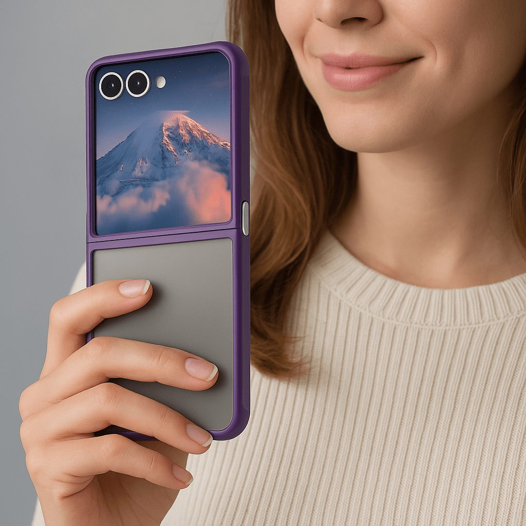 Samsung Galaxy Z Flip7 Semi Transparent Case - Anti-Slip Grip, Slim Design | Venture Series