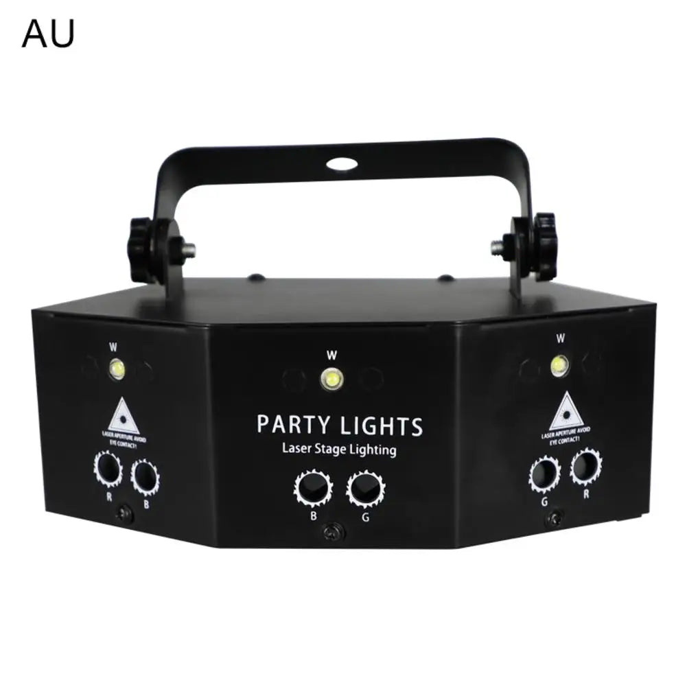 9-eye RGB Disco Dj Lamp DMX Remote Control  Strobe Stage Light Halloween Christmas Bar Party  Led Laser Projector Home Decor
