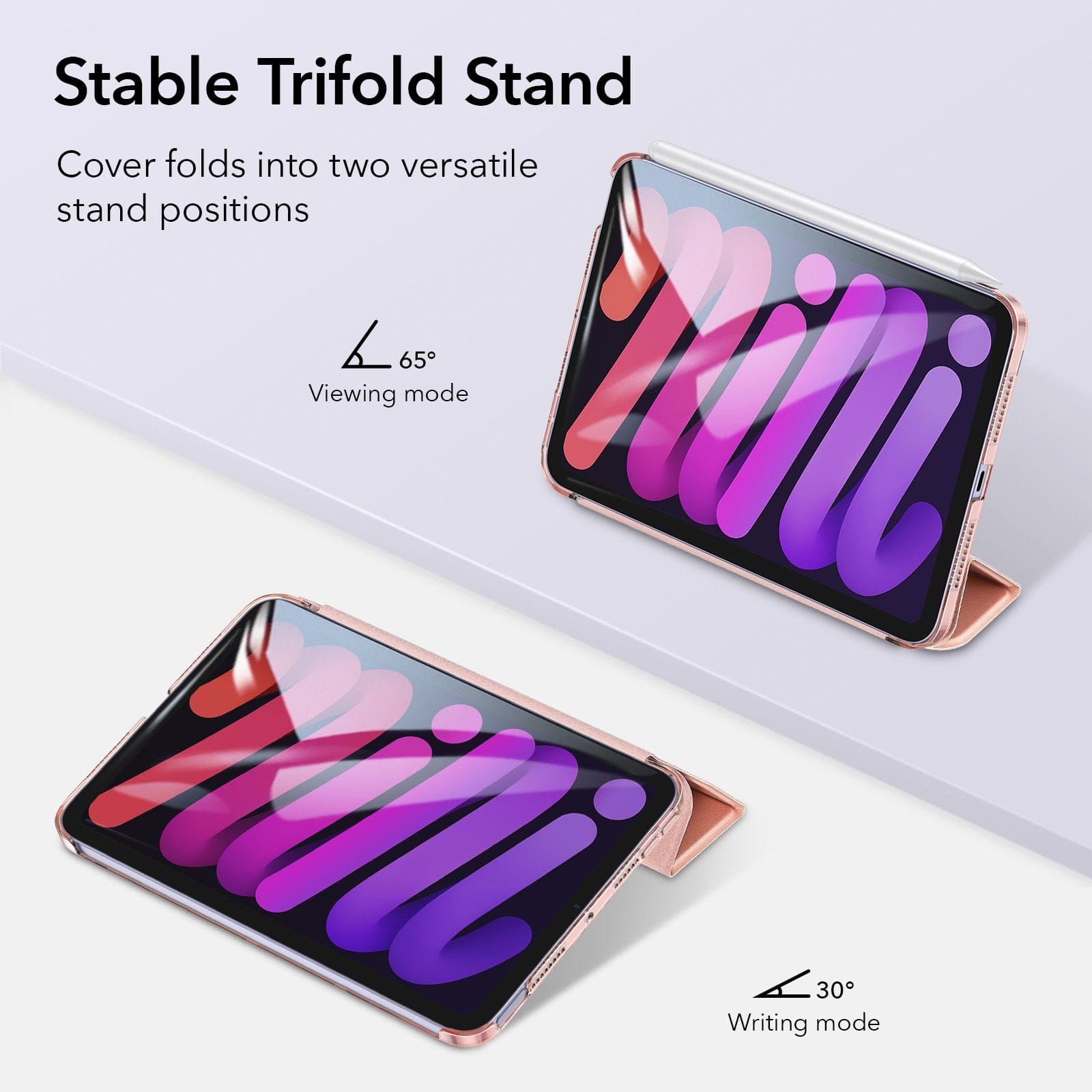 Venture Series Tri-Fold Magnetic Case - Apple iPad mini (A17 Pro) Apple iPad mini (6th Generation 2021)