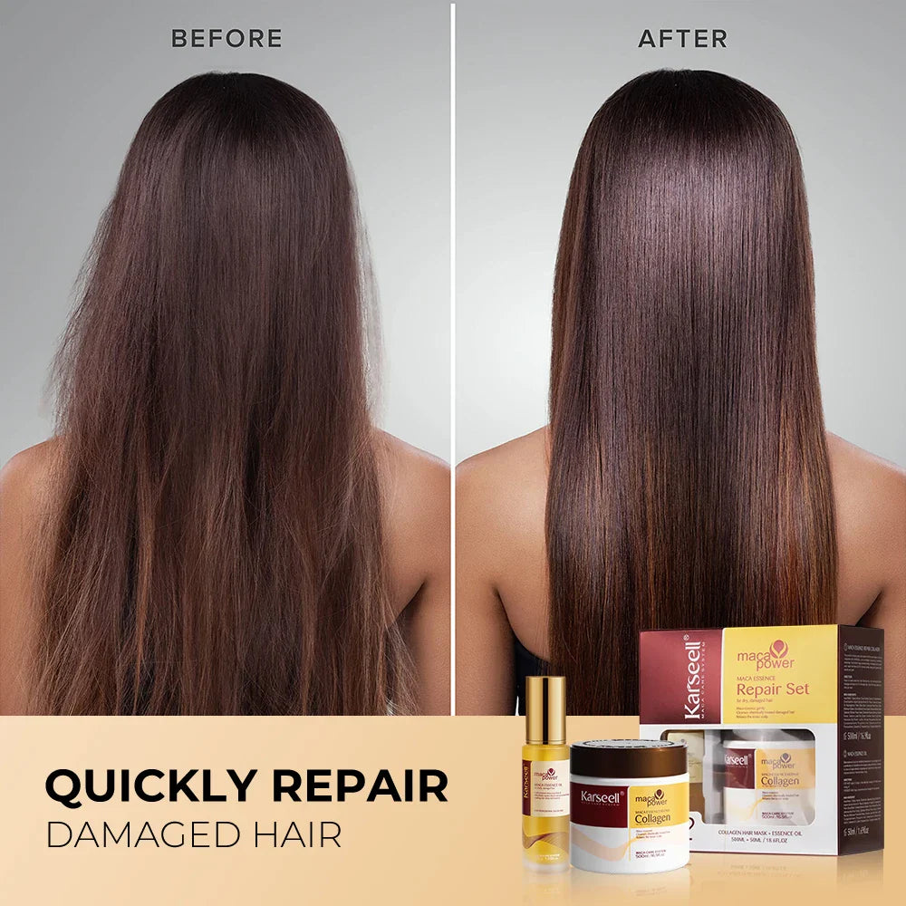Karseell Collagen Hair Mask and Argan Oil Serum Duo