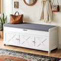 Shoe Storage Bench With Cushioned Seat And Lift Top