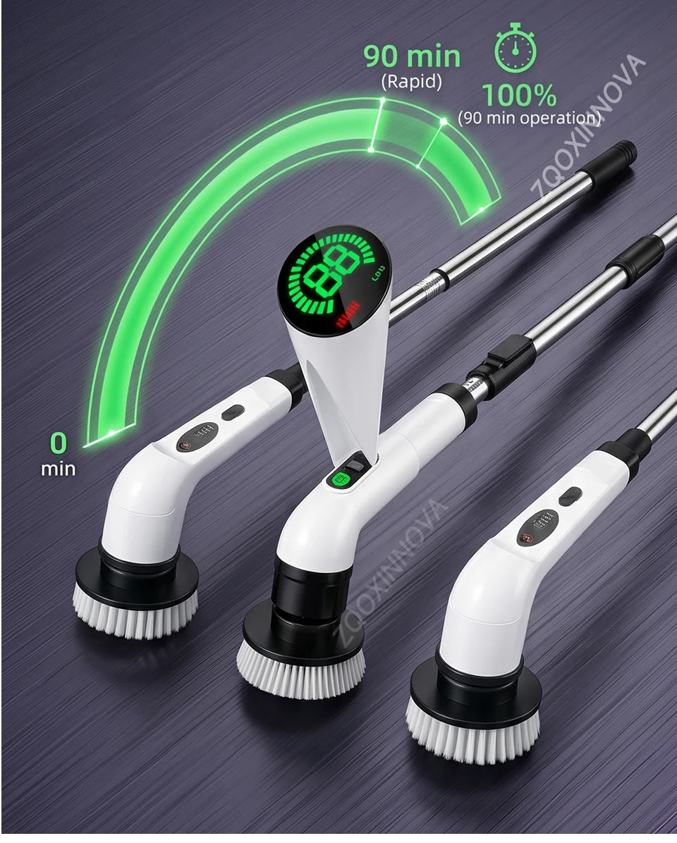 Household Cordless Spin Scrubber Kitchen Gadgets Hair Brushes Bathroom Broom Toilet Mops Electric Multipurpose Cleaning Brush