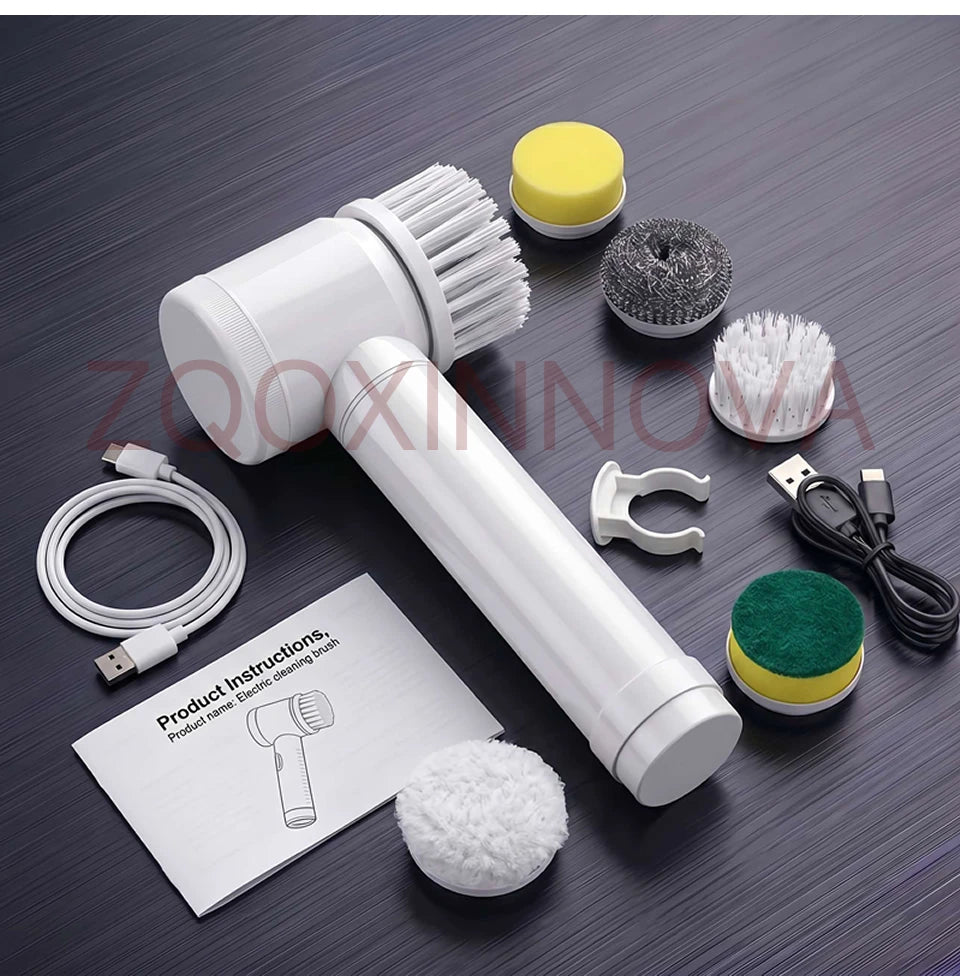 Household Cordless Spin Scrubber Kitchen Gadgets Hair Brushes Bathroom Broom Toilet Mops Electric Multipurpose Cleaning Brush