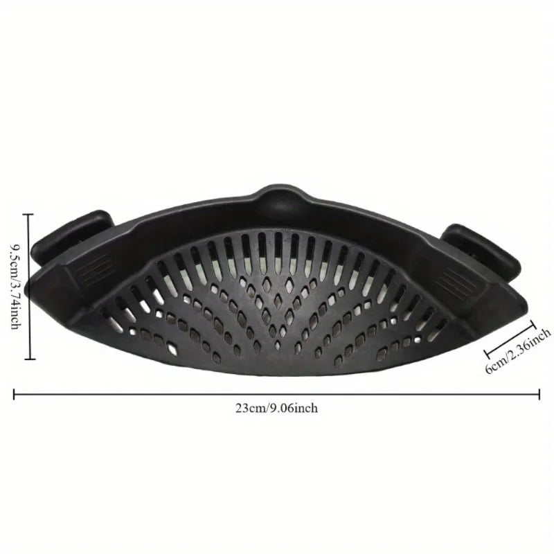 Adjustable Silicone Clip-On Strainer for Pots, Pans, Bowls