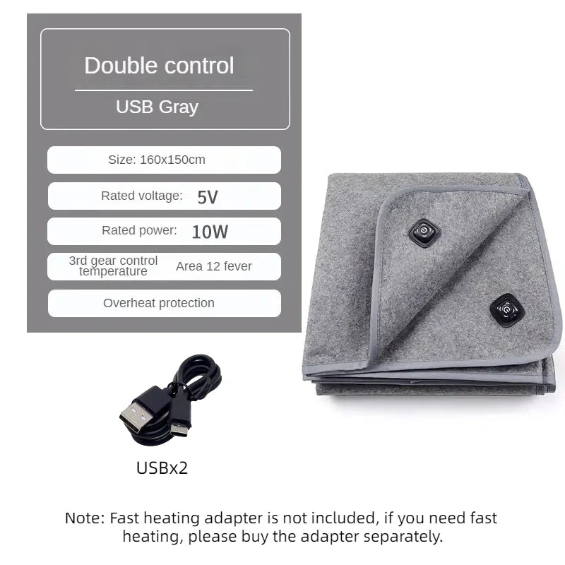 DUTRIEUX USB Electric Heating Pad With Thermostat 5V For Outdoor Camping