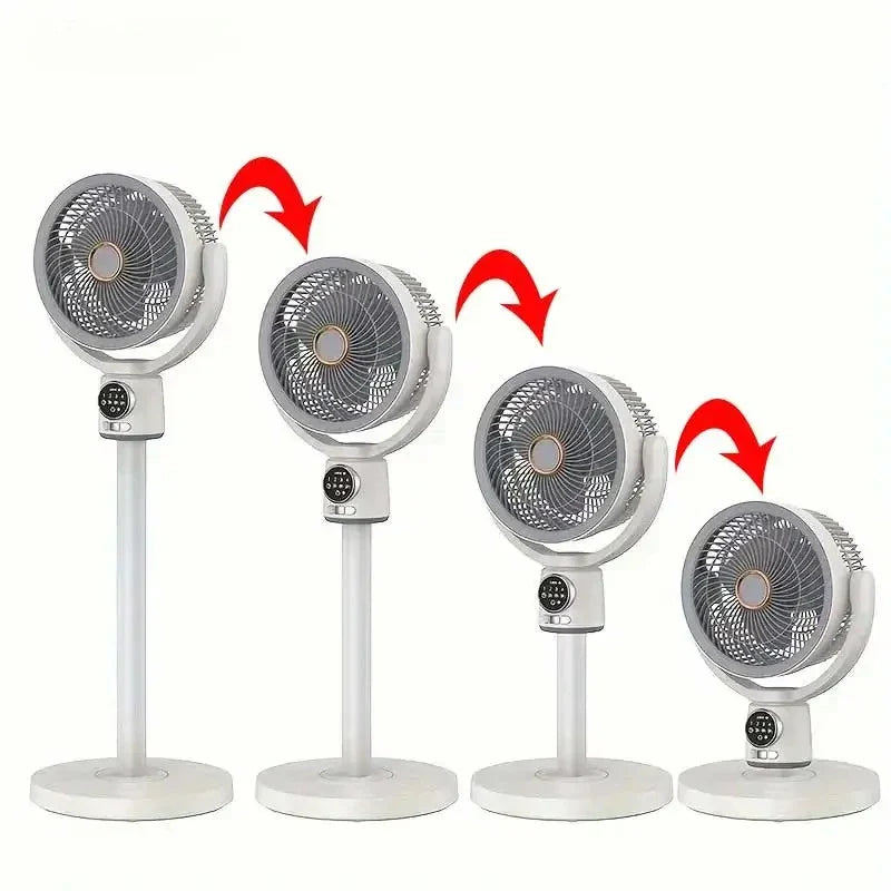 Balashov USB Rechargeable Floor Fan Silent Turbine Air Circulation