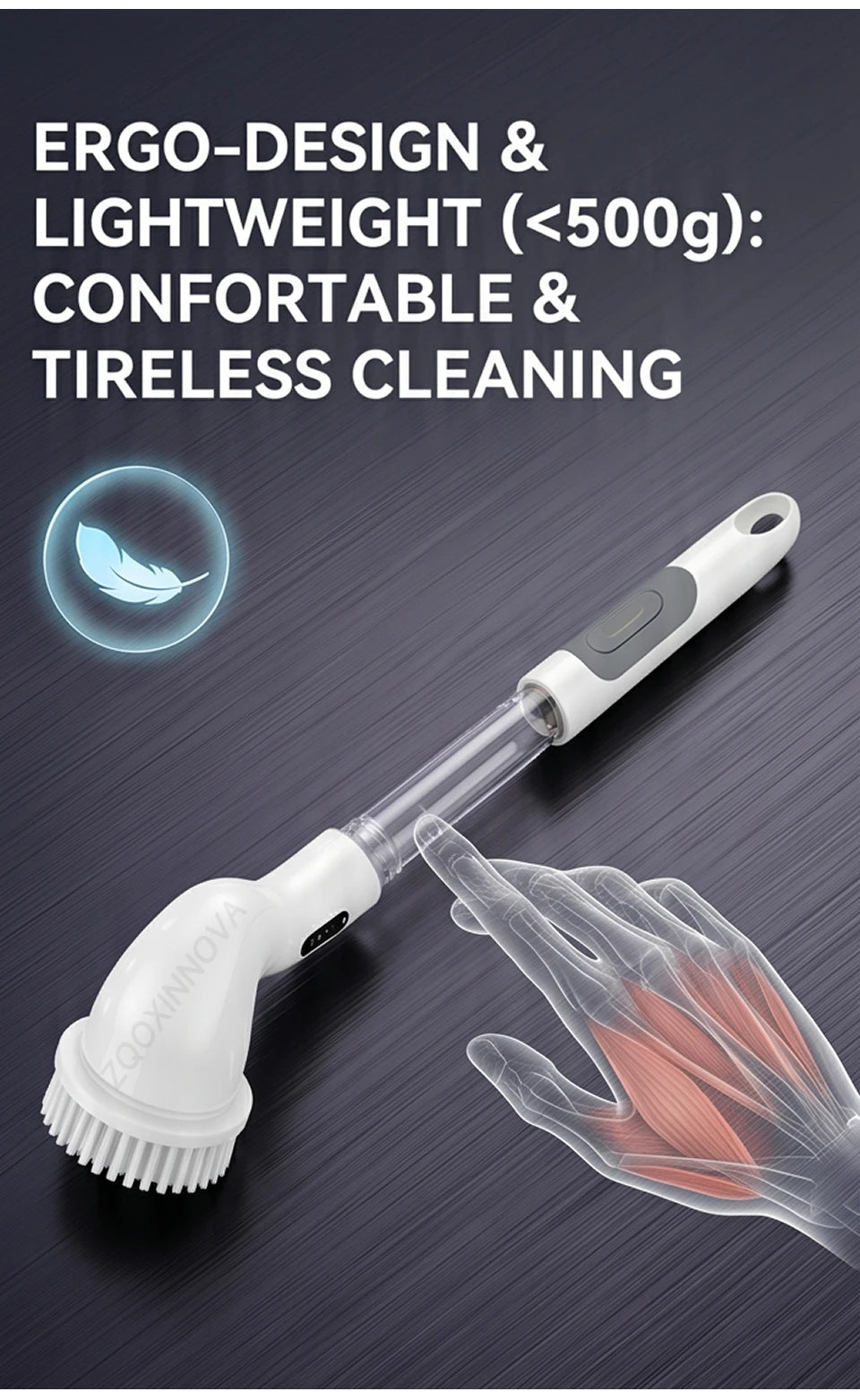 Household Cordless Spin Scrubber Kitchen Gadgets Hair Brushes Bathroom Broom Toilet Mops Electric Multipurpose Cleaning Brush
