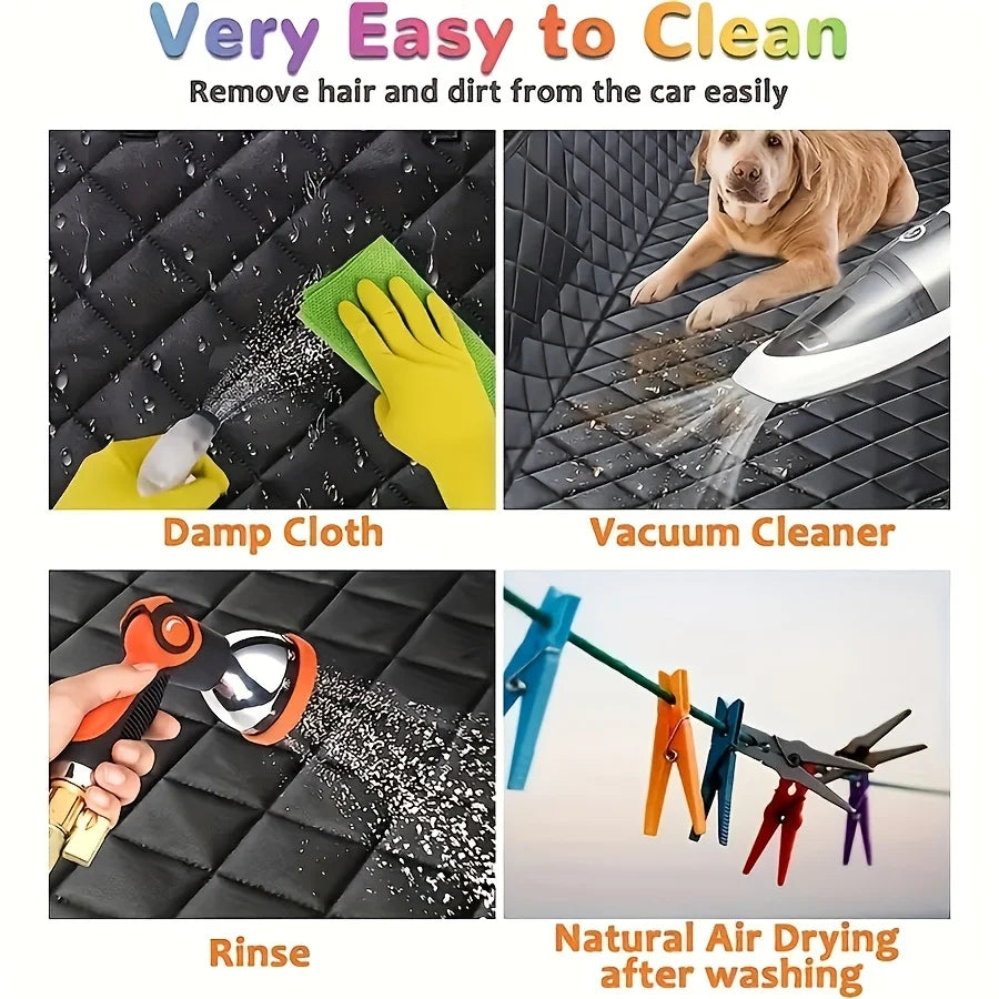 Waterproof Dog Car Seat Cover Hammock Nonslip Back Seat Protector