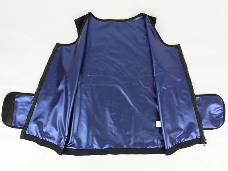 Men Body Shaper Sauna Sweat Vest Workout Tank Top Abdomen Reducer Waist Trainer Belly Slimming Shapewear with Zipper Weight Loss