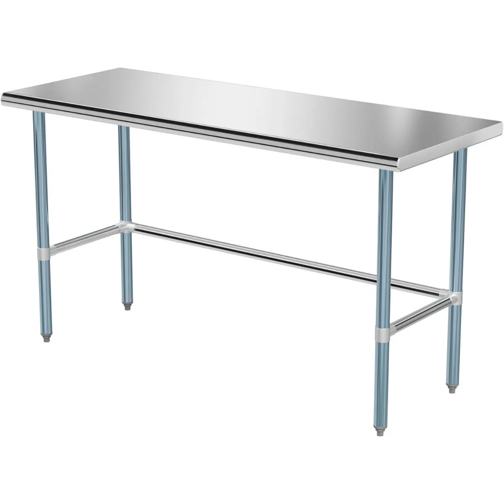 Stainless Steel Open Base Prep And Work Table For Restaurant