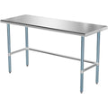 Stainless Steel Open Base Prep And Work Table For Restaurant