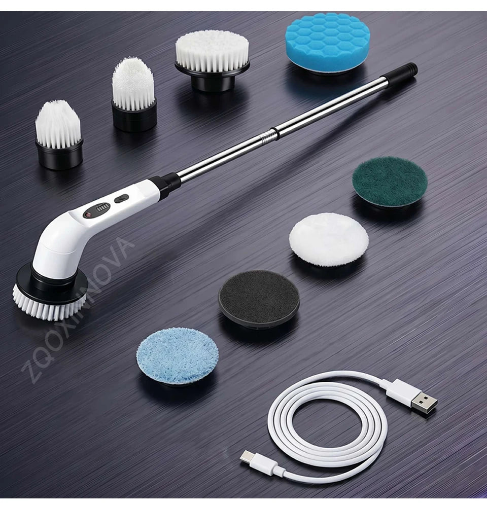Household Cordless Spin Scrubber Kitchen Gadgets Hair Brushes Bathroom Broom Toilet Mops Electric Multipurpose Cleaning Brush