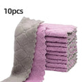 Soft Absorbent Cleaning Rags 10 Pack Reusable Dishcloths Quick Drying