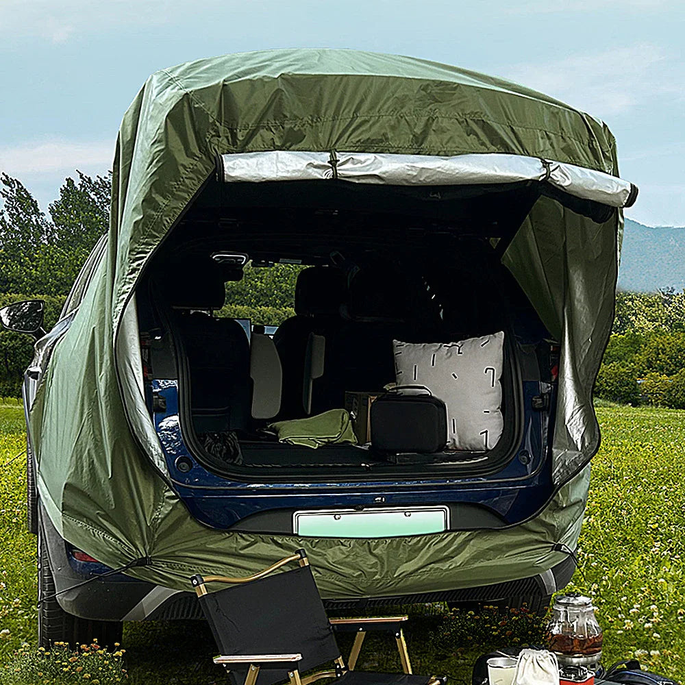 Outdoor Car Rear Tent With Canopy Rainproof For Picnics