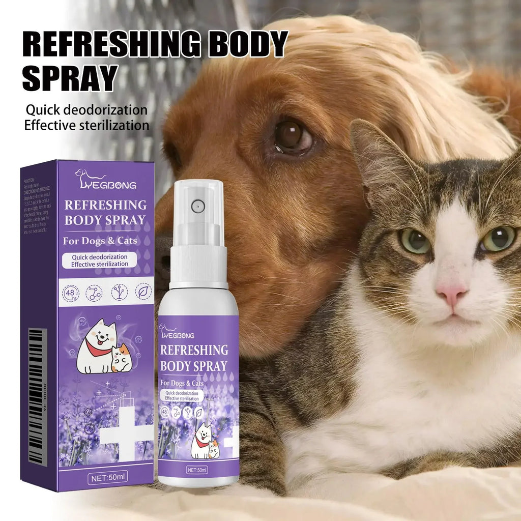Pet Deodorization Spray 50ml Dog Perfume Lavender Oil Deodorization Spray Anti Itching Fragrant Pet  Cat and Dog Beauty Care