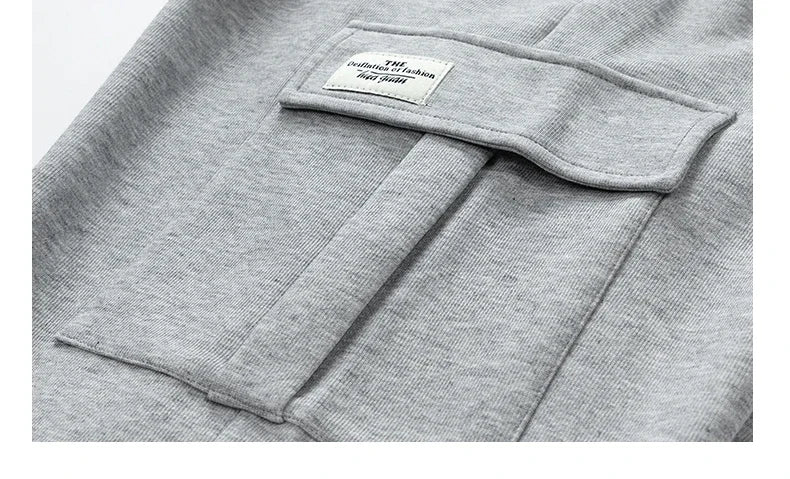 Autumn Sweatpants Cotton Men Baggy Joggers Cargo Pants Korean Neutral Breathable Loose Outdoor Solid color Wide legged Trousers