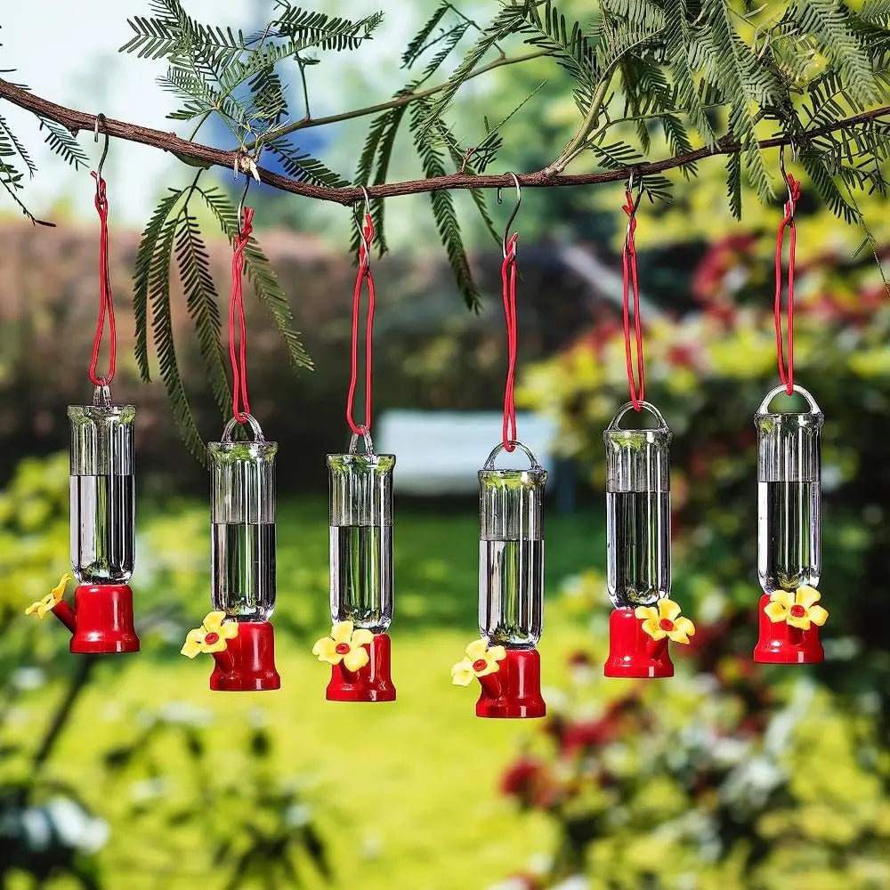Portable Hummingbird Feeder Bottle With Hanging Wires Leakproof Plastic