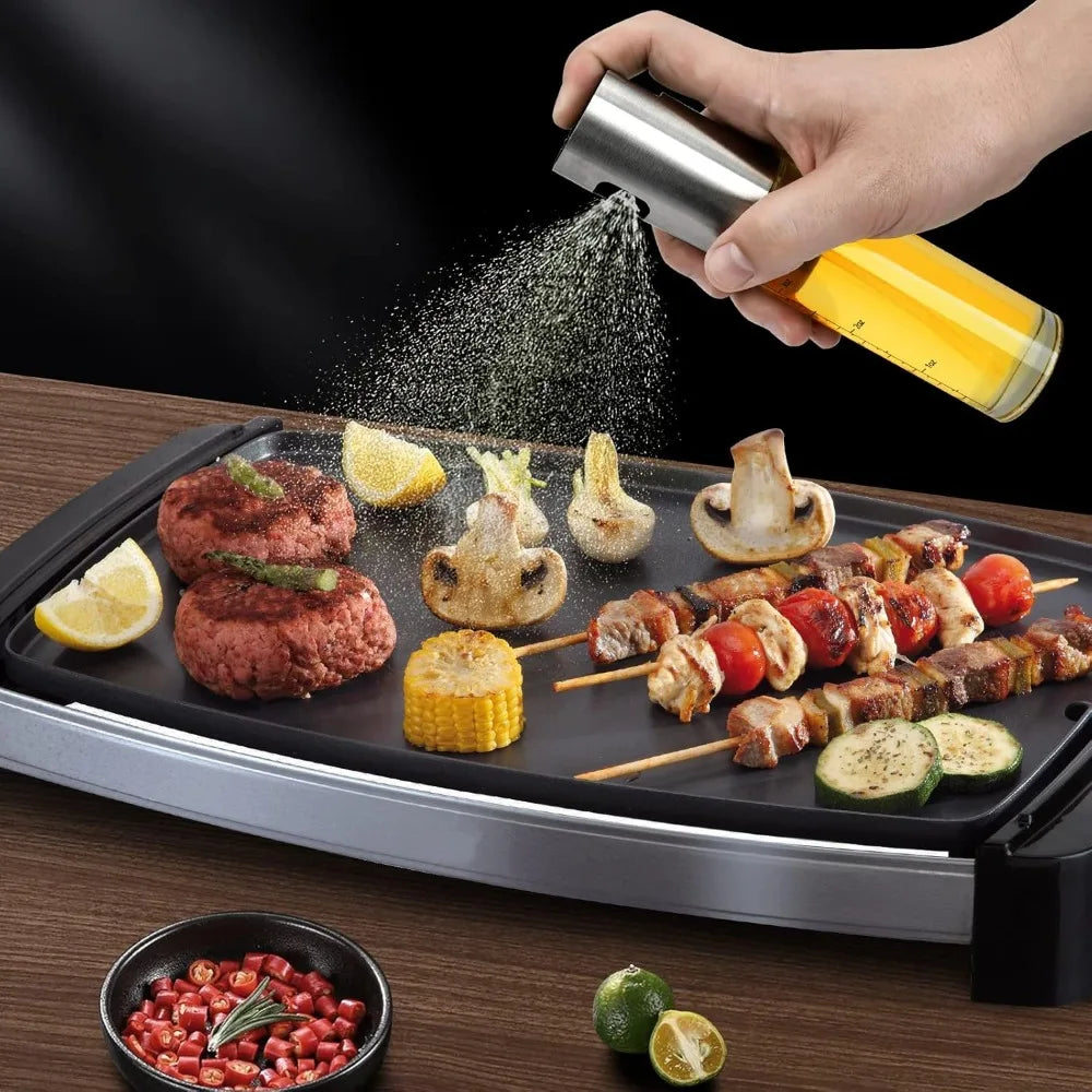 Oil Sprayer For Cooking 2-Pack Refillable Olive Oil Mister With Scale