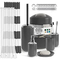 Bamboo Bathroom Accessory Set With Shower Curtain And Liner