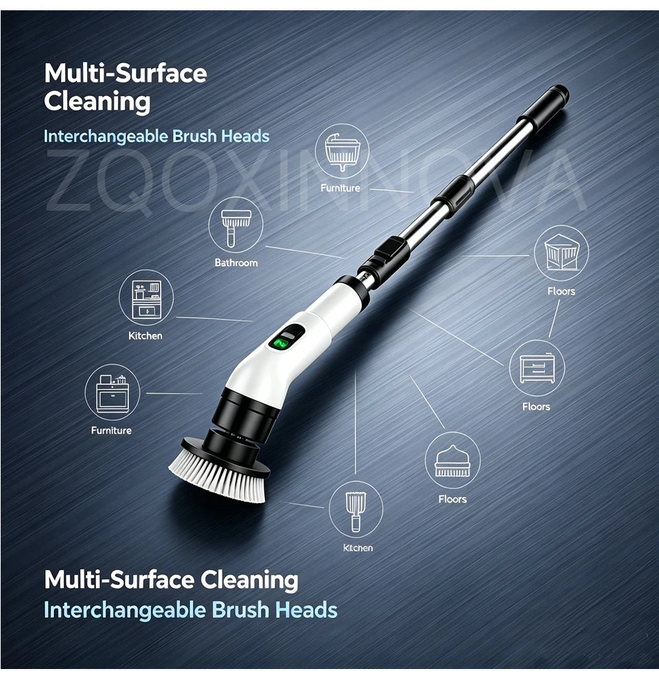 Household Cordless Spin Scrubber Kitchen Gadgets Hair Brushes Bathroom Broom Toilet Mops Electric Multipurpose Cleaning Brush